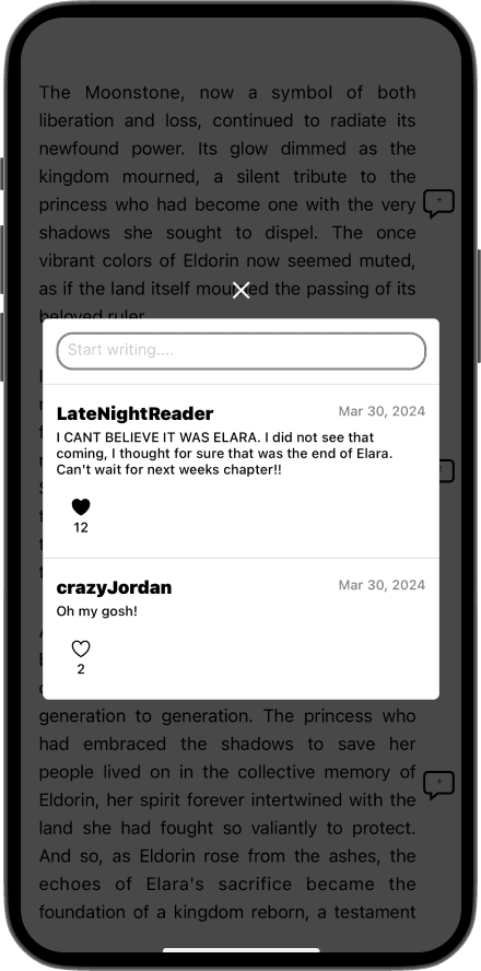 Keep readers engaged with in-line comments